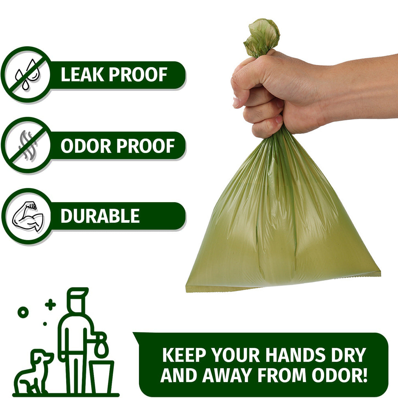Biodegradable Extra-Thick Dog Waste Bags (with Dispenser) - My Store