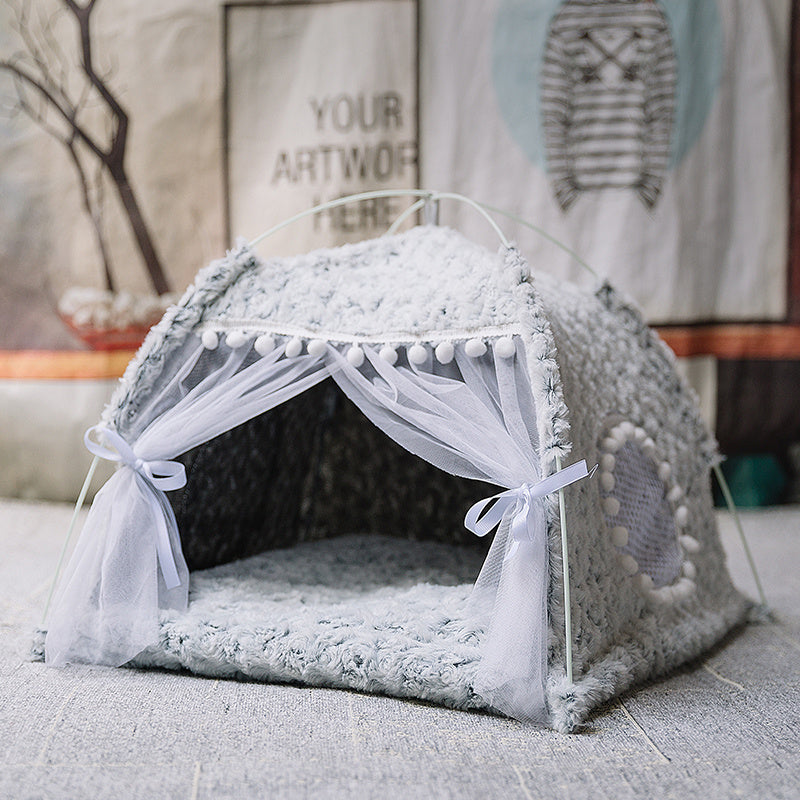 Semi-Enclosed Pet Bed – Breezy Comfort for All Seasons - My Store
