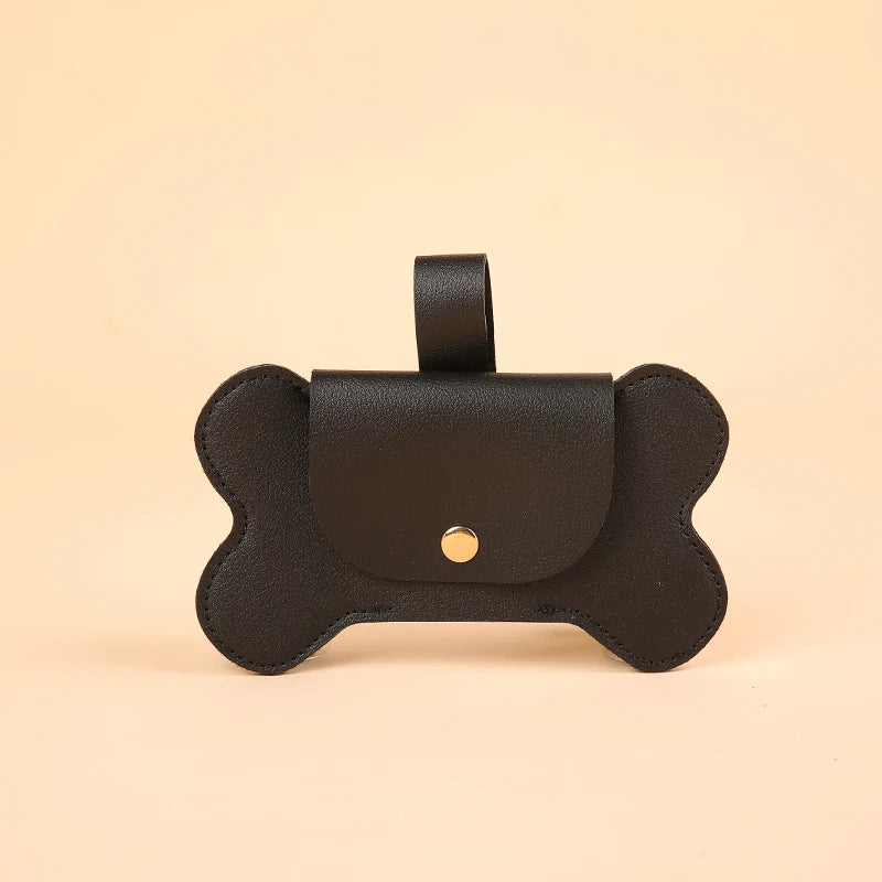 Faux Leather Bone-Shaped Poop Bag Dispenser - My Store