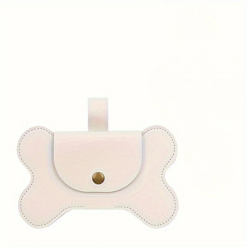 Faux Leather Bone-Shaped Poop Bag Dispenser - My Store