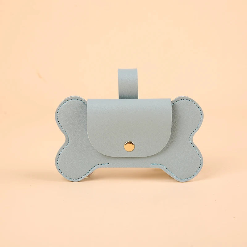 Faux Leather Bone-Shaped Poop Bag Dispenser - My Store