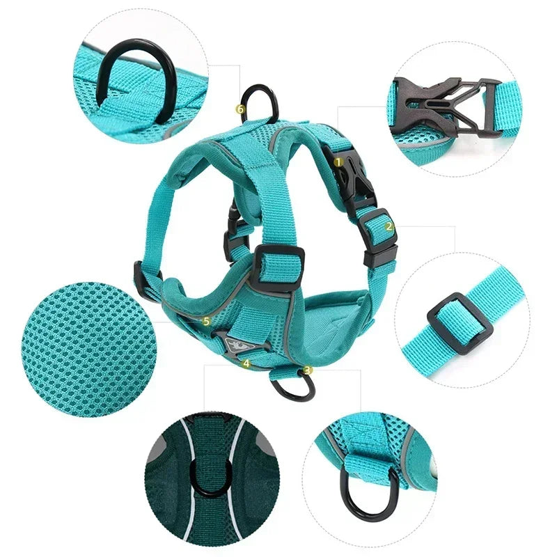 Secure, Padded & Reflective Harness and Lead Set - My Store
