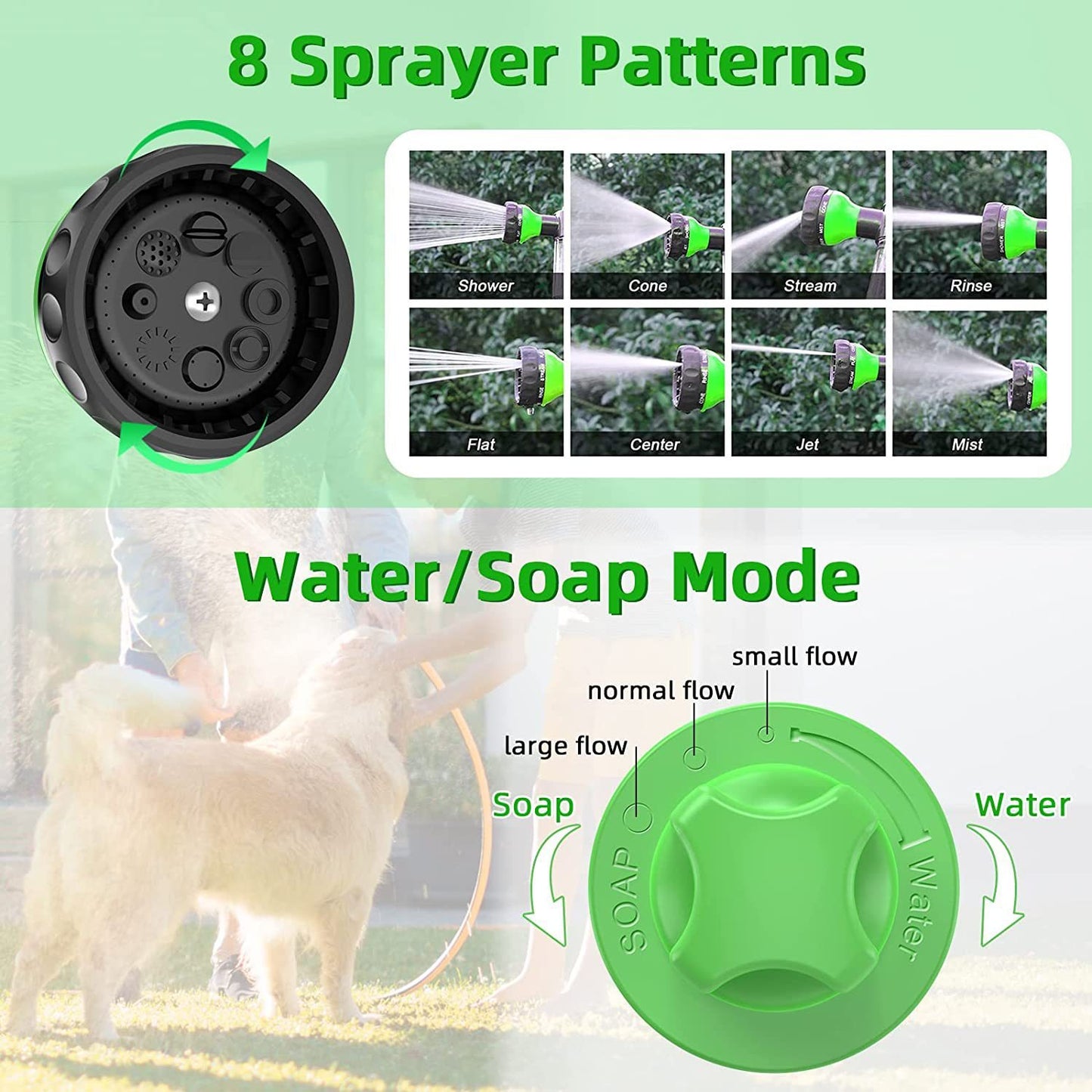 8-in-1 High-Pressure Pet Shower Sprayer with Grooming Kit - My Store