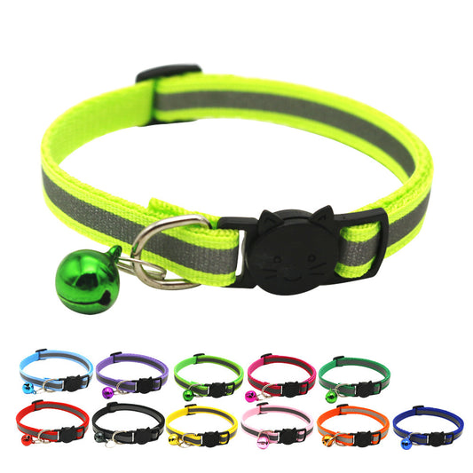 Quick Release Reflective Cat Collar with Bell - Fluffs Club