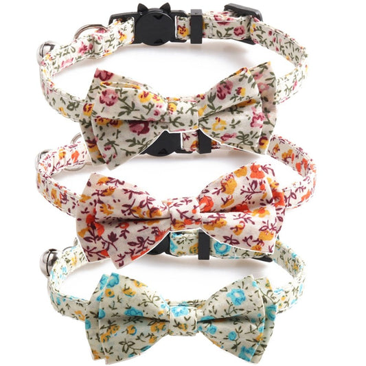 Soft Cotton Summer Cat Collar – Lightweight & Comfortable - Fluffs Club
