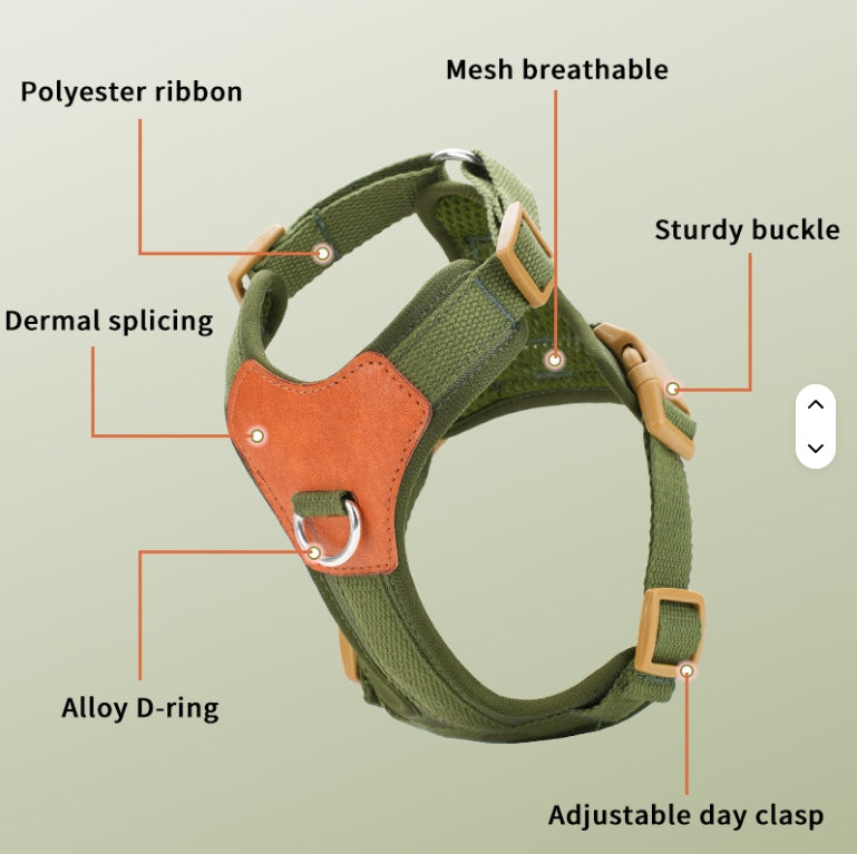 Small Dog Harness S Breathable Adjustable, Secure, Lightweight - Fluffs Club