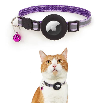 Reflective Cat Collar with Removable AirTag Holder - Fluffs Club