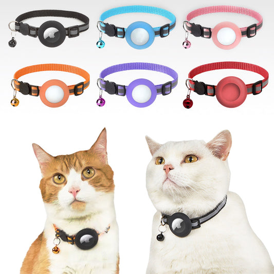 Reflective Cat Collar with Removable AirTag Holder - Fluffs Club