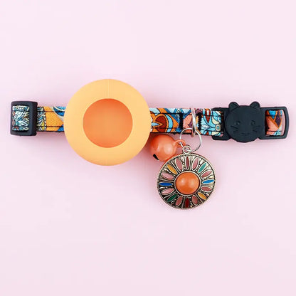 Bohemian Cat Collar With AirTag Holder - Fluffs Club