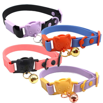 Waterproof Cat Collar – Safety Quick Release Buckle & Bell - Fluffs Club