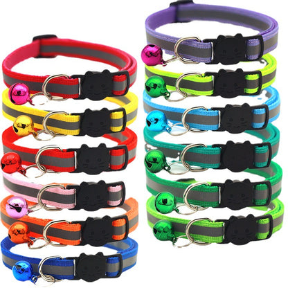 Reflective Cat Collar with Bell - Adjustable Safety Collar