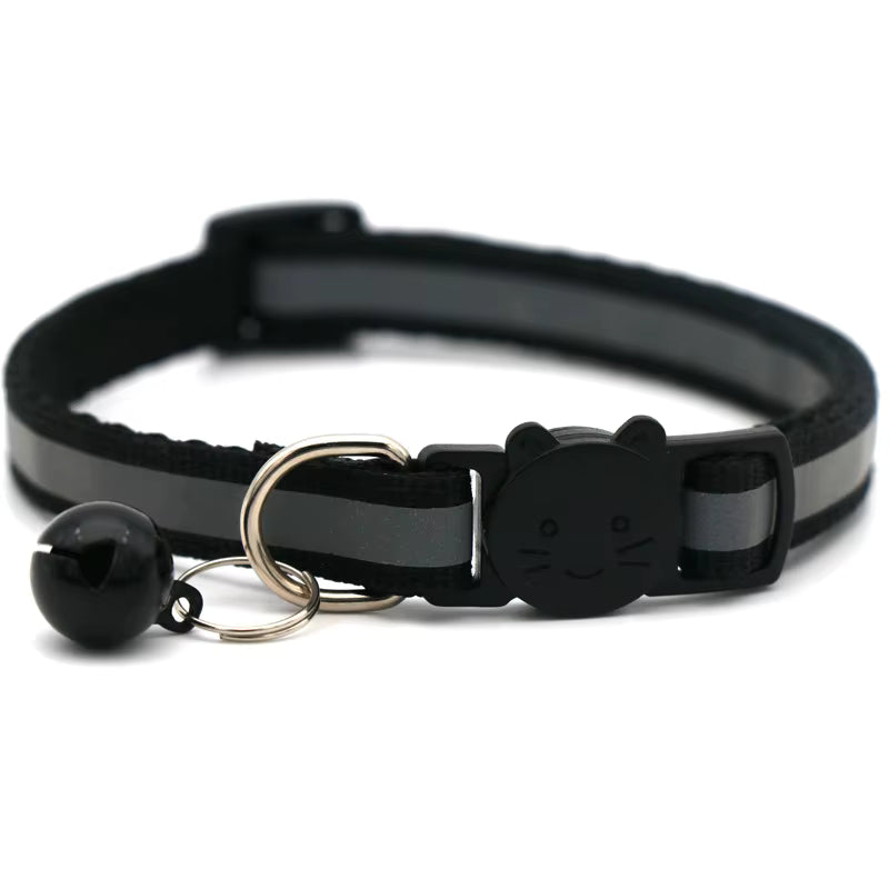 Reflective Cat Collar with Bell - Adjustable Safety Collar