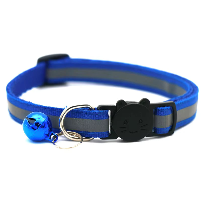 Reflective Cat Collar with Bell - Adjustable Safety Collar