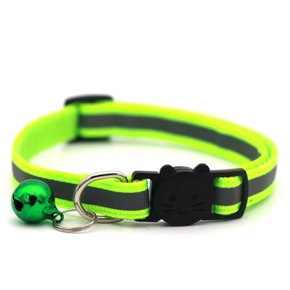Reflective Cat Collar with Bell - Adjustable Safety Collar