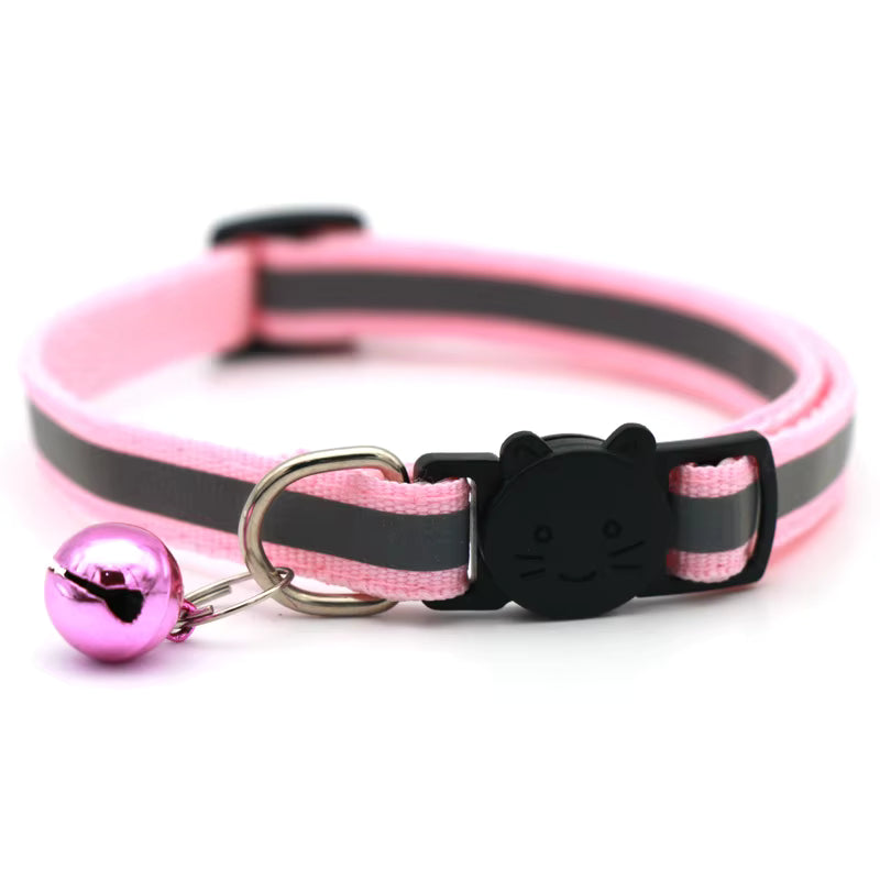 Reflective Cat Collar with Bell - Adjustable Safety Collar