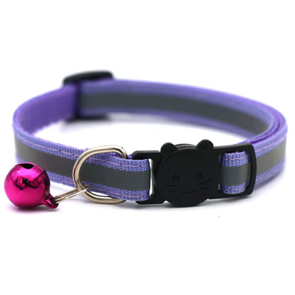 Reflective Cat Collar with Bell - Adjustable Safety Collar