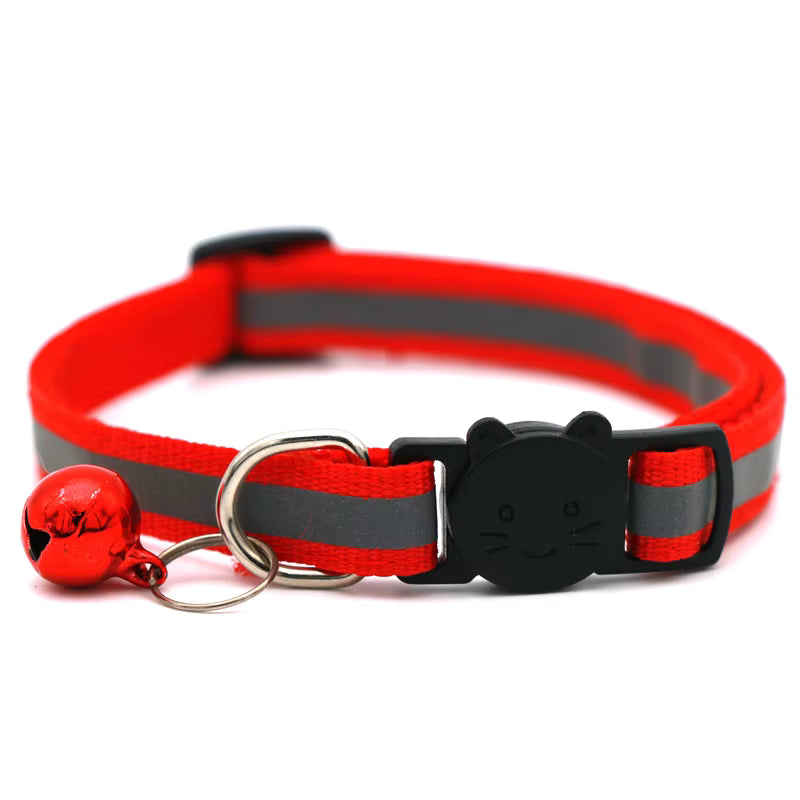 Reflective Cat Collar with Bell - Adjustable Safety Collar
