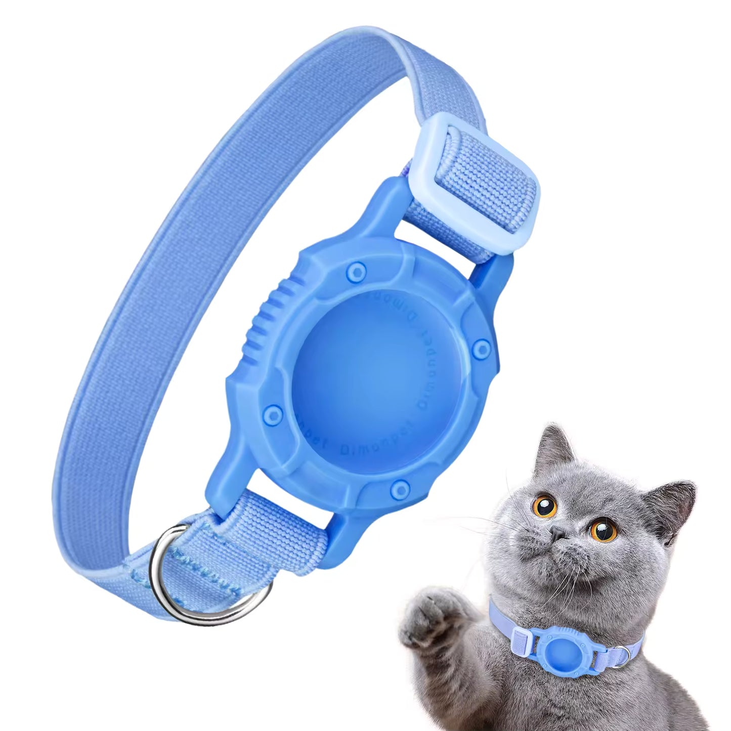 Stretchy Cat Collar with AirTag Holder - Fluffs Club