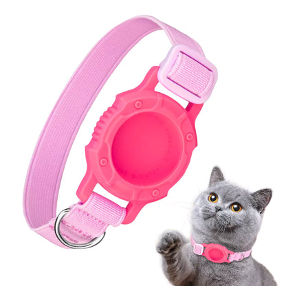 Stretchy Cat Collar with AirTag Holder - Fluffs Club