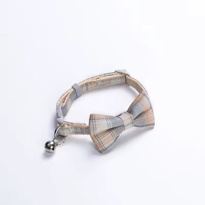 Tweed Bow Tie Cat Collar - Fluffs Club