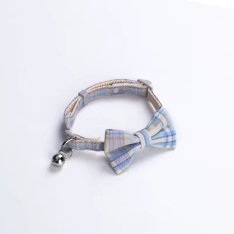 Tweed Bow Tie Cat Collar - Fluffs Club