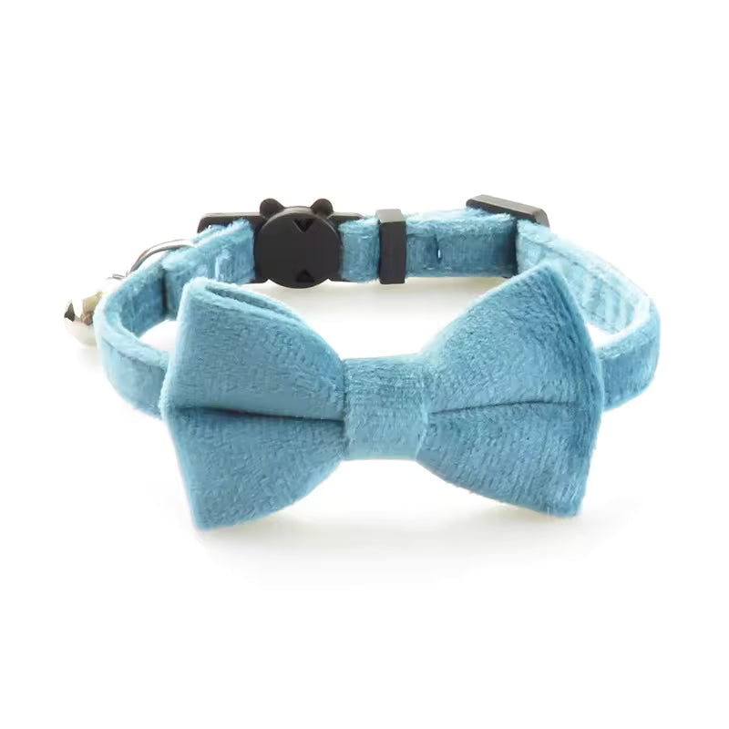 Classic Velvet Bow Tie Cat Collar - Fluffs Club
