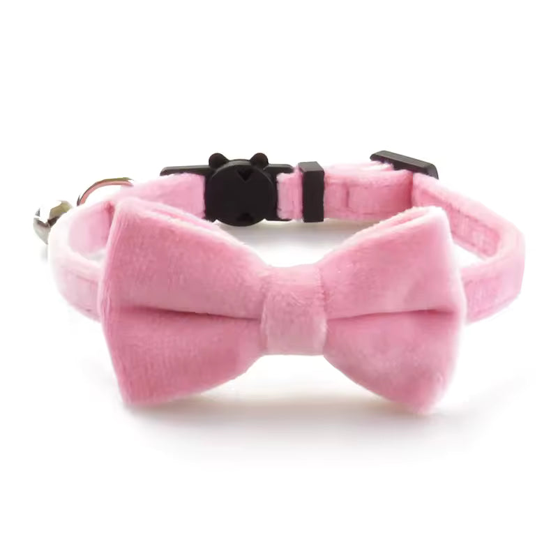 Classic Velvet Bow Tie Cat Collar - Fluffs Club