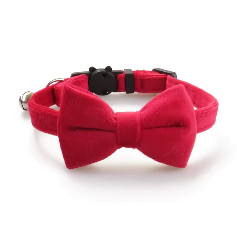 Classic Velvet Bow Tie Cat Collar - Fluffs Club