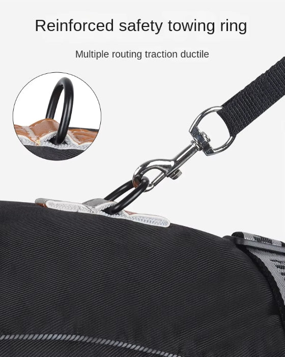 High-Quality Reflective Dog Jacket – Warm Waterproof Winter Coat Army Green - Fluffs Club